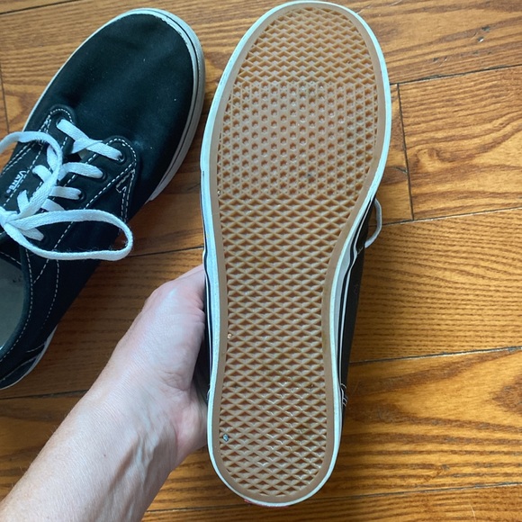 👟Vans “Off the wall” black sneakers/running shoes size 8 black/white womens. - Picture 8 of 13